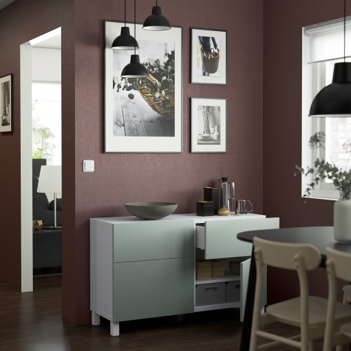 BESTÅ, storage combination with doors/drawers push-open, 120x42x74 cm, 694.215.31