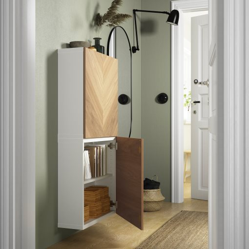 BESTÅ, wall cabinet with 2 doors, 60x22x128 cm, 694.219.70