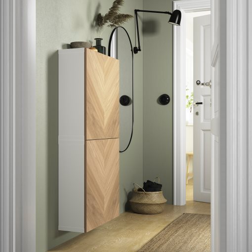 BESTÅ, wall cabinet with 2 doors, 60x22x128 cm, 694.219.70
