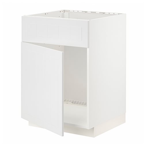 METOD, base cabinet for sink with door/front, 60x60 cm, 694.662.61