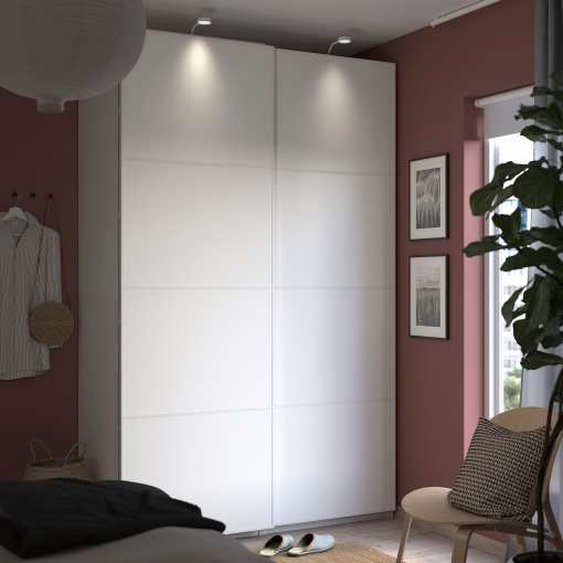 PAX/MEHAMN, ντουλάπα με συρόμενες πόρτες, 150x66x236 cm, 695.003.02