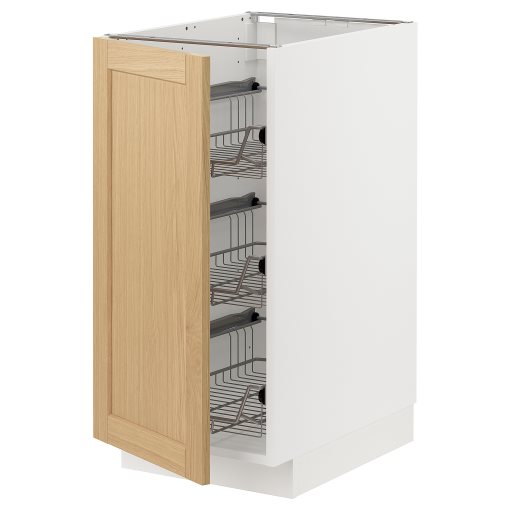 METOD, base cabinet with wire baskets, 40x60 cm, 695.090.91