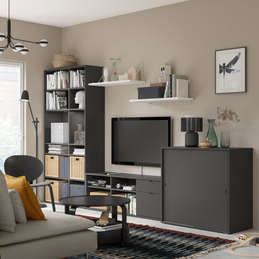 VIHALS, TV/storage combination, 337x47x200 cm, 695.210.74