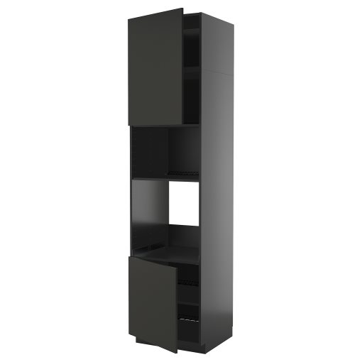 METOD, high cabinet for oven/microwave with 2 doors/shelves, 60x60x240 cm, 695.871.21