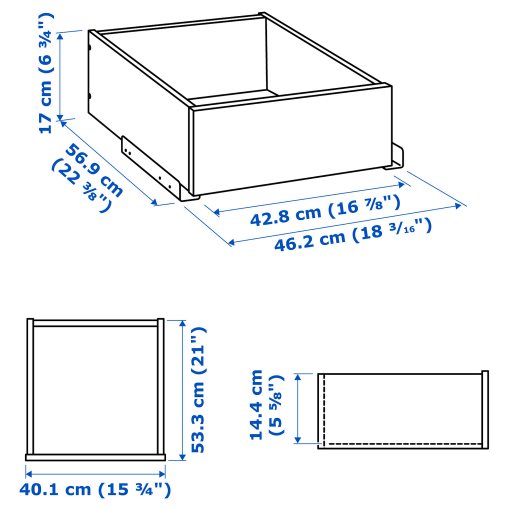 KOMPLEMENT, συρτάρι με γυάλινη πρόσοψη, 702.466.83