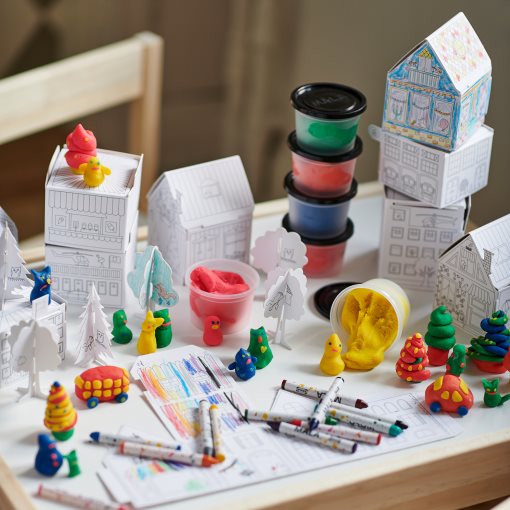 MÅLA, 10-pc cardboard town template set, 704.953.47