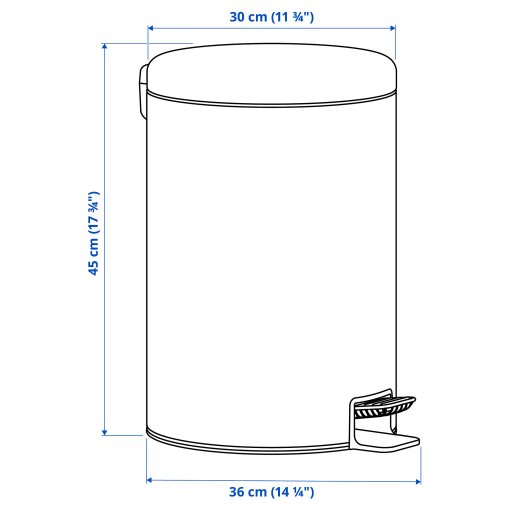 STENTRAPPA, pedal bin, 18 l, 705.953.99