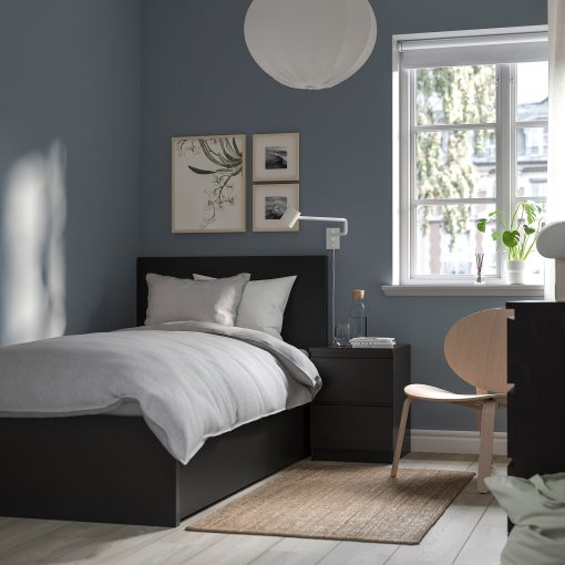 MALM, bed frame/high with 2 storage boxes, 90X200 cm, 790.327.34
