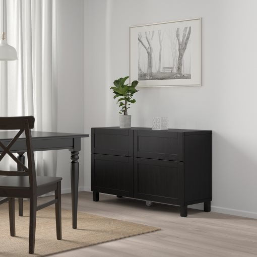 BESTÅ, storage combination with doors/drawers soft-closing, 120x42x74 cm, 791.952.88