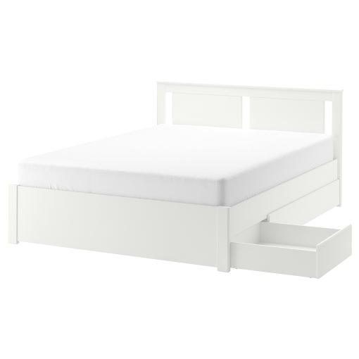 SONGESAND, bed frame with 4 storage boxes, 160X200 cm, 792.413.51