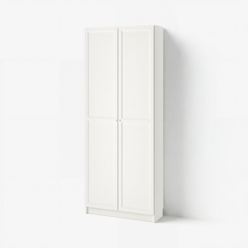 BILLY, bookcase with doors, 80x30x202 cm, 792.873.58