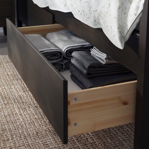 IDANÄS, bed frame with storage, 140x200 cm, 793.922.17