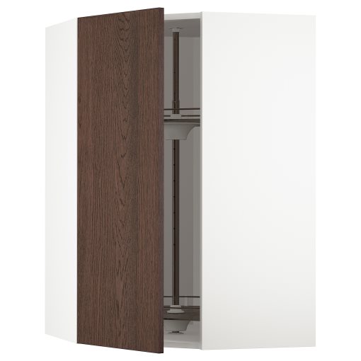 METOD, corner wall cabinet with carousel, 68x100 cm, 794.045.31