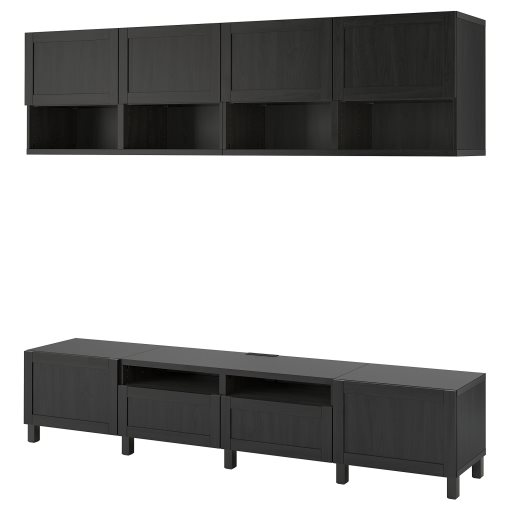 BESTÅ, TV storage combination/doors/drawers soft closing, 240x42x230 cm, 794.119.61