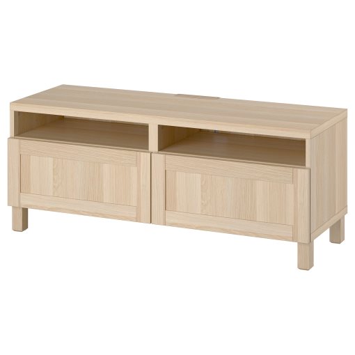 BESTÅ, TV bench with drawers soft closing, 120x42x48 cm, 794.358.82