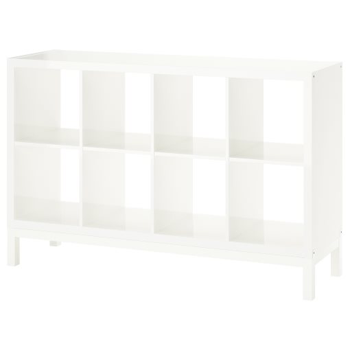 KALLAX, shelving unit with underframe/high-gloss, 147x94 cm, 794.426.89