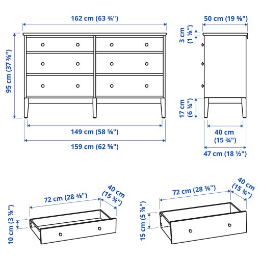IDANÄS, bedroom furniture/set of 4, 160x200 cm, 794.834.01