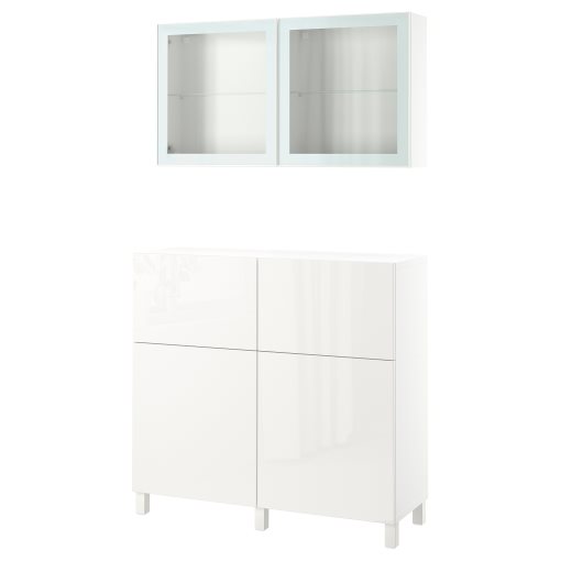 BESTÅ, storage combination with doors/drawers push open, 120x42x213 cm, 794.888.23