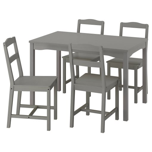 HAUGA/HAUGA, table and 4 chairs, 118x74 cm, 795.749.10