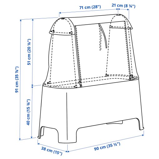 ASPAREN, plant set/outdoor, 89x38x91 cm, 795.775.60