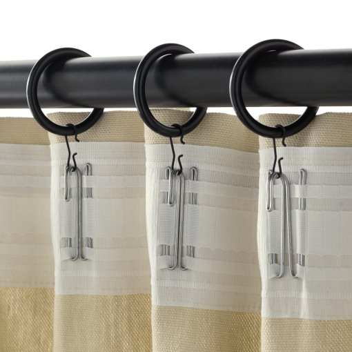 SYRLIG, curtain ring with clip and hook, 802.240.96