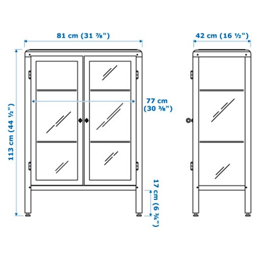 FABRIKÖR, glass-door cabinet, 804.601.25