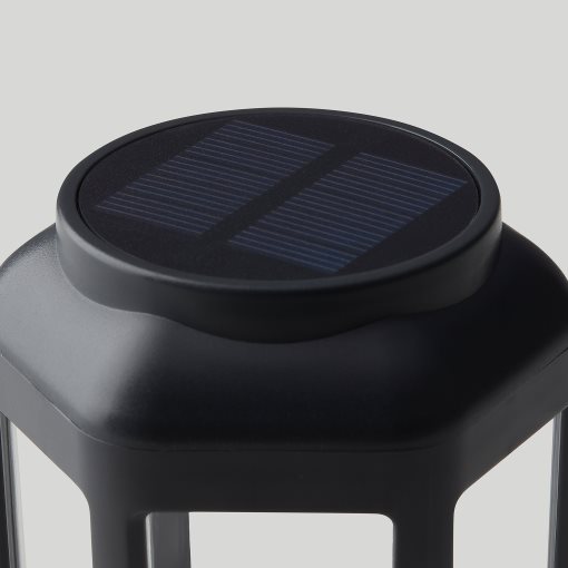 SOLVINDEN, ηλιακό φωτιστικό δαπέδου με ενσωματωμένο φωτισμό LED/εξωτερικού χώρου, 41 cm, 805.146.42