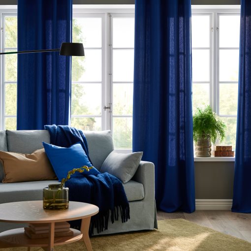 GINSTMOTT, curtains with heading tape/1 pair, 145x300 cm, 805.971.90