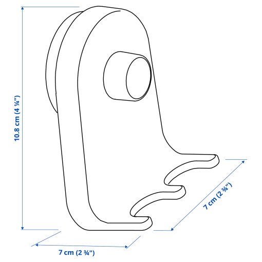 ÖBONÄS, triple hook with suction cup, 7x11 cm, 806.060.95