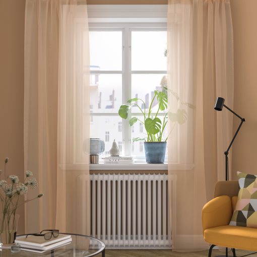 TERESIA, sheer curtains with rod pocket/1 pair, 145x300 cm, 806.078.77