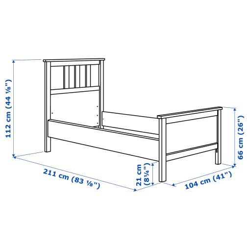 HEMNES, σκελετός κρεβατιού, 90X200 cm, 890.195.72