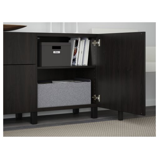 BESTÅ, storage combination with drawers soft-closing, 180x42x74 cm, 891.956.31