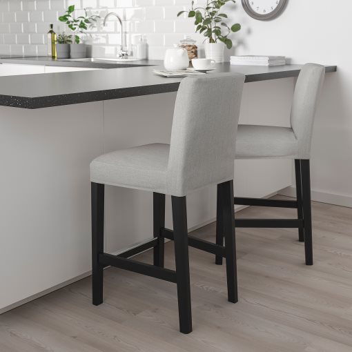 BERGMUND, bar stool with backrest, 62 cm, 893.881.73
