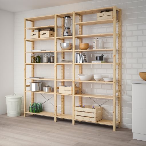 IVAR, 3 sections/shelves, 219x30x226 cm, 894.039.46