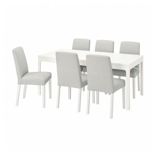EKEDALEN/BERGM, table and 6 chairs, 180/240 cm, 894.082.32
