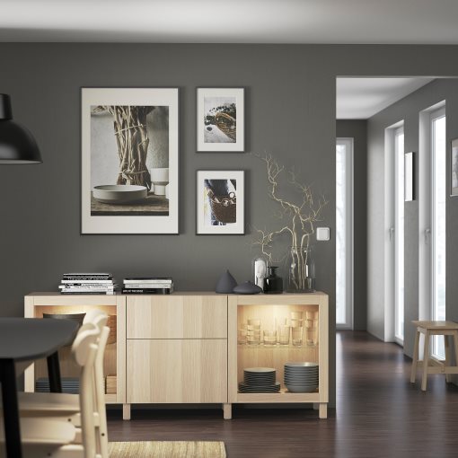 BESTÅ, σύνθεση αποθήκευσης με συρτάρια ανοίγματος με πίεση, 180x42x74 cm, 894.126.77