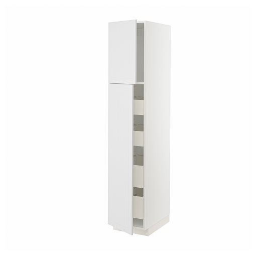 METOD, high cabinet with 2 doors/4 drawers, 40x60x200 cm, 894.551.10