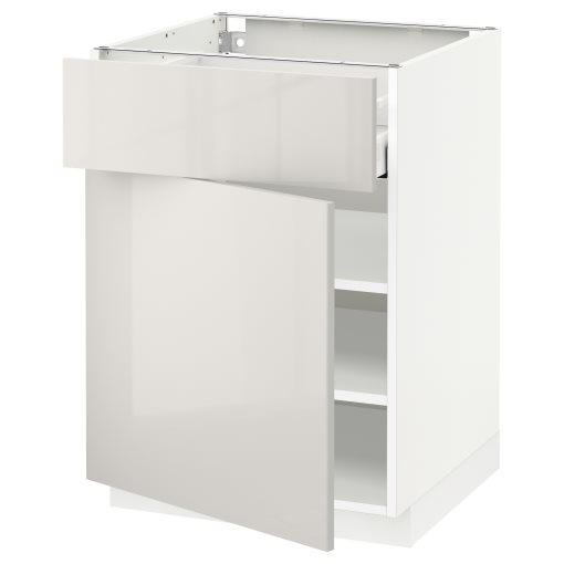 METOD, base cabinet with drawer/door, 60x60 cm, 894.640.15