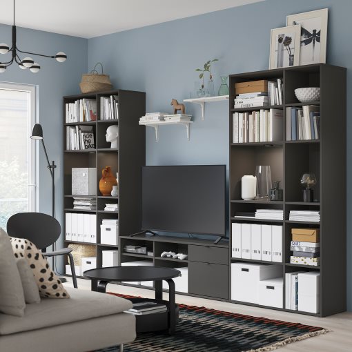 VIHALS, TV/storage combination, 337x37x200 cm, 895.210.73