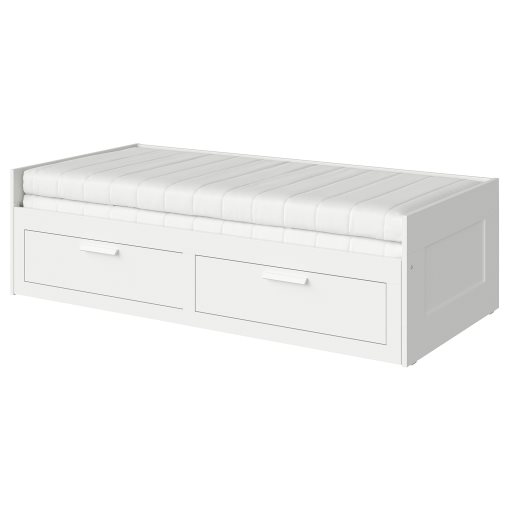 BRIMNES, κρεβάτι επισκέπτη day bed 2 συρτάρια/2 στρώματα, 80x200 cm, 895.211.53