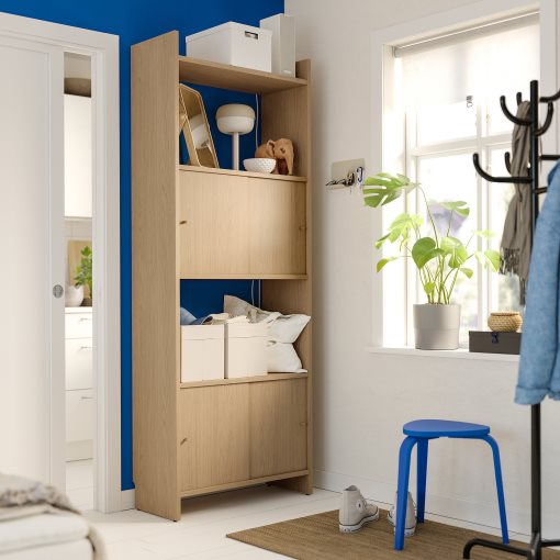 LÅDMAKARE, storage combination with sliding doors and shelf, 81x35x212 cm, 895.639.92