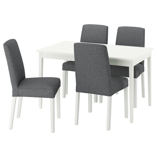NÄSINGE/BERGMUN, table and 4 chairs, 130x80 cm, 895.969.35