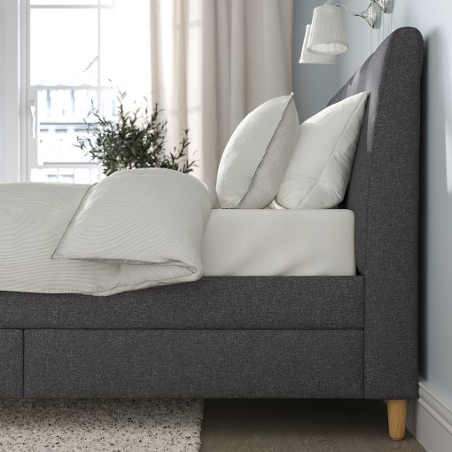 IDANÄS, upholstered storage bed, 160x200 cm, 904.471.76