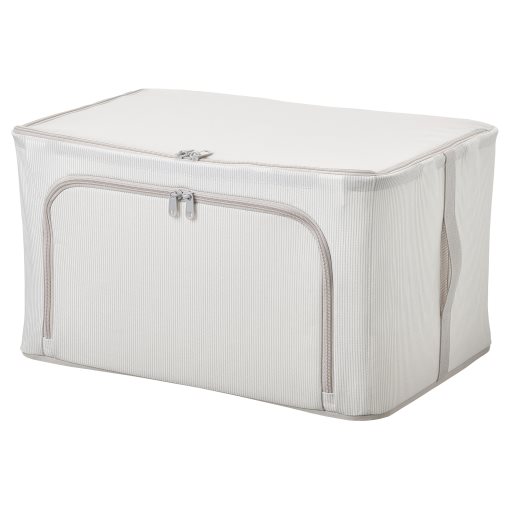 HEMMAFIXARE, storage case/fabric striped, 34x51x28 cm, 905.039.16