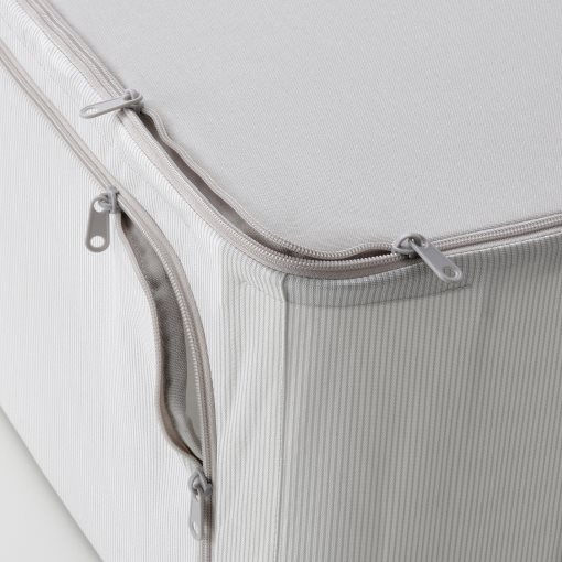 HEMMAFIXARE, storage case/fabric striped, 34x51x28 cm, 905.039.16