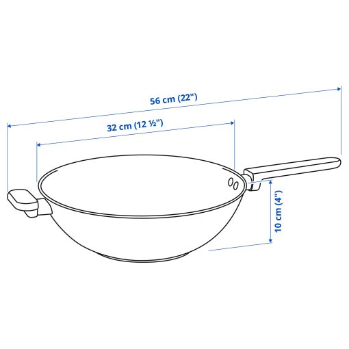 MIDDAGSMAT, wok/non-stick coating, 32 cm, 905.452.28
