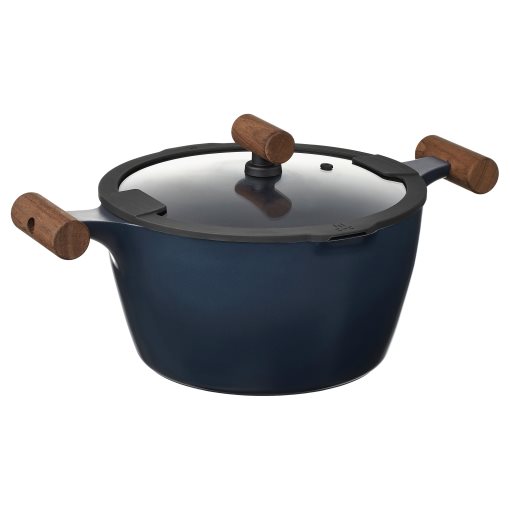 KLIPPFISK, pot with lid with non-stick coating, 5 l, 905.974.82