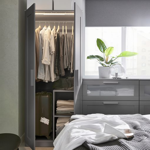 BRIMNES, wardrobe with 2 doors, 78x190 cm, 906.028.03