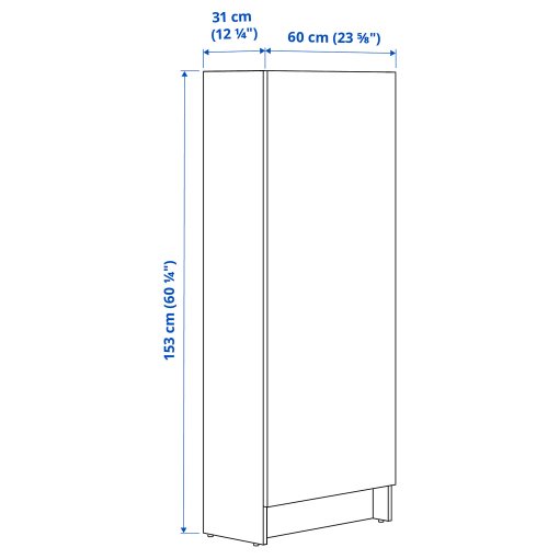 KNOXHULT, high cabinet with door, 60x31x153 cm, 906.042.46
