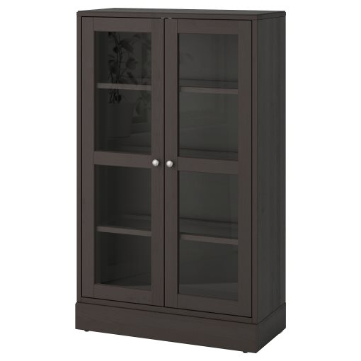HAVSTA, glass-door cabinet with plinth, 992.751.04